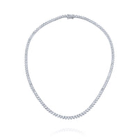 קולייר יהלומים 15 קראט שיבוץ מלא בזהב לבן בעיצוב מפואר