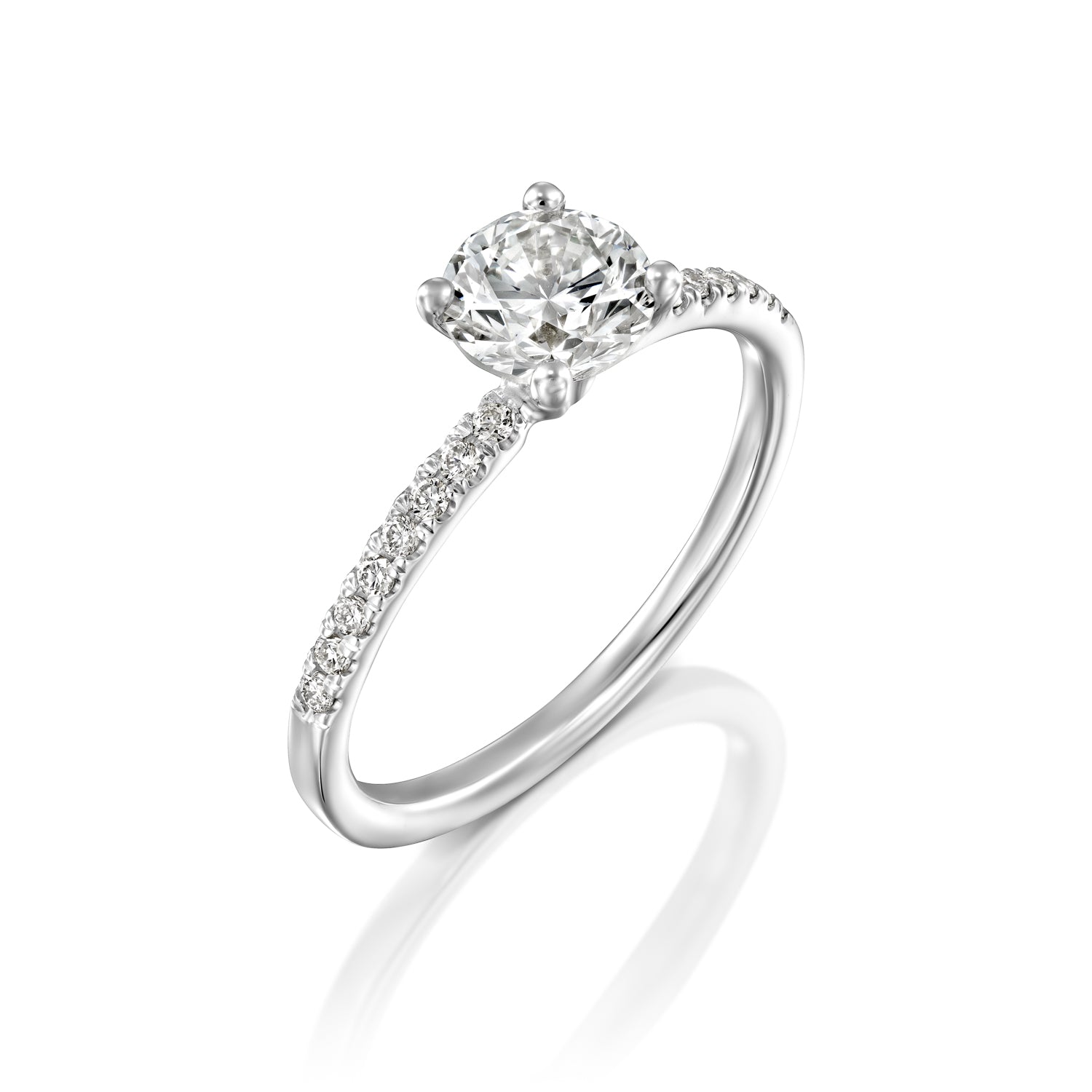 טבעת אירוסין "קרול" זהב לבן