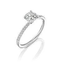 טבעת אירוסין "קרול" זהב לבן