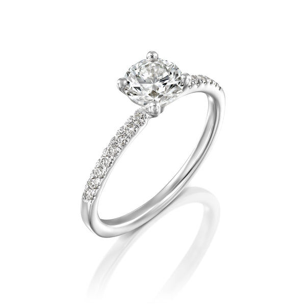 טבעת אירוסין "קרול" זהב לבן