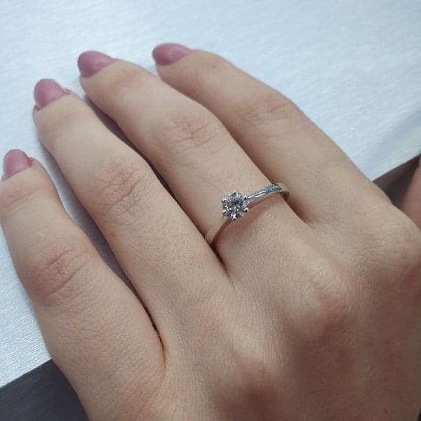 טבעת אירוסין "שאנון" זהב לבן