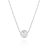 תליון יהלום "בזל" זהב לבן