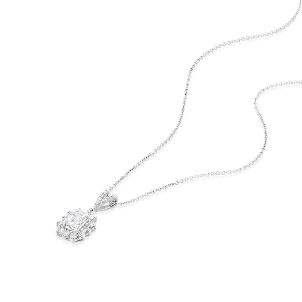 שרשרת יהלום "אמרלד דיאנה" זהב לבן