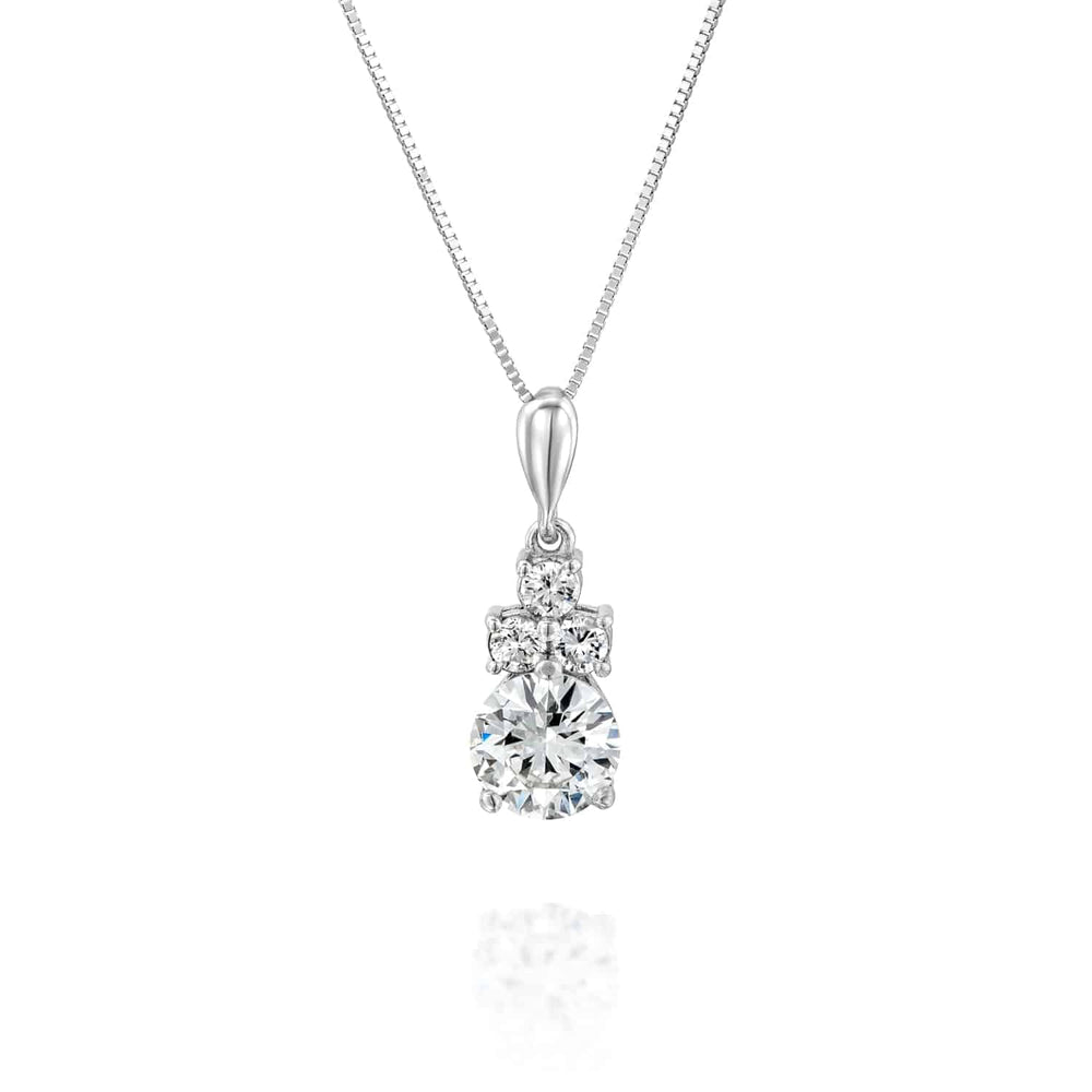 שרשרת כתר יהלומים זהב לבן