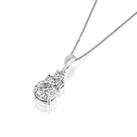 שרשרת כתר יהלומים זהב לבן