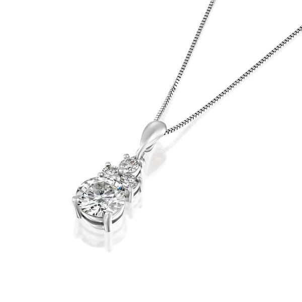 שרשרת כתר יהלומים זהב לבן