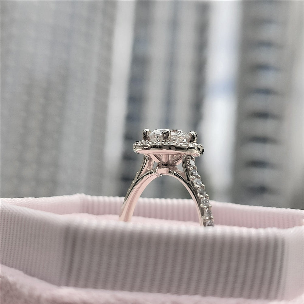 טבעת יהלומים "אריקה" זהב לבן