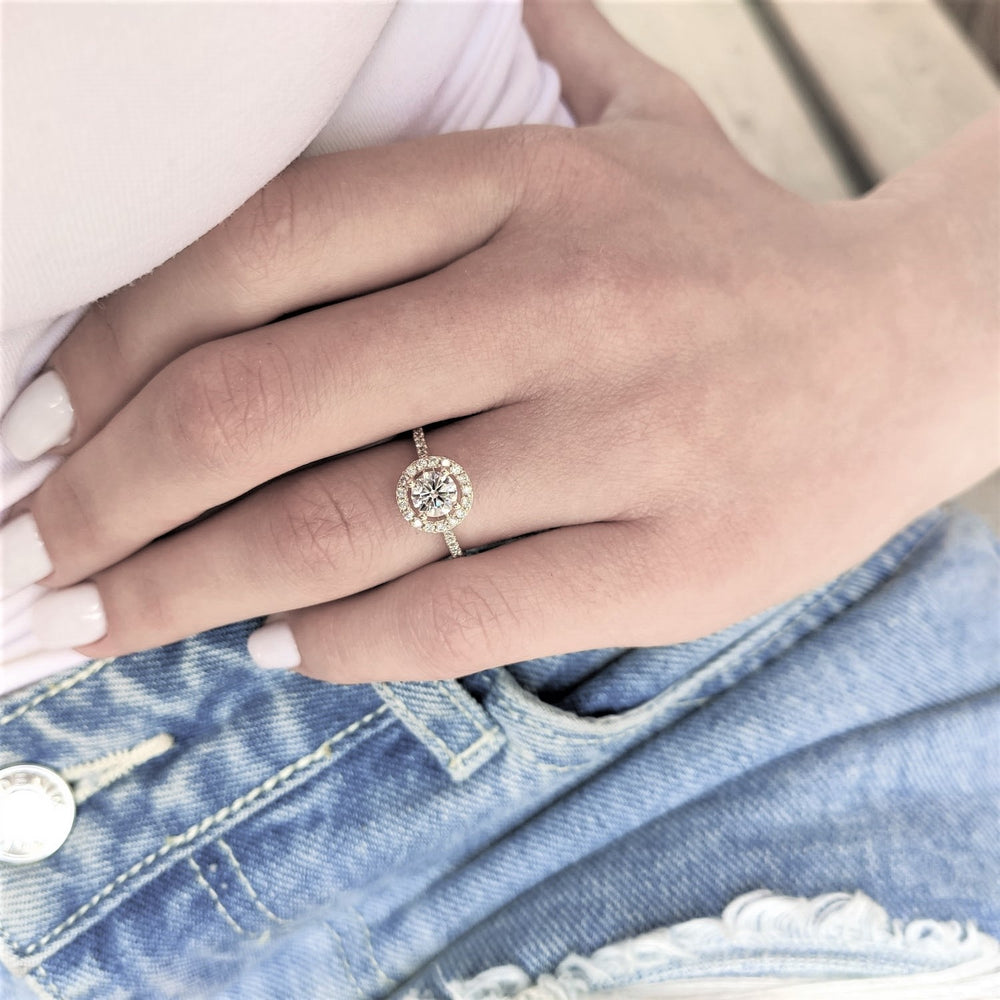 טבעת יהלומים "אריקה" זהב לבן