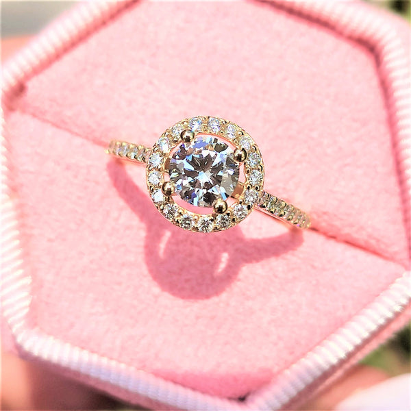 טבעת יהלומים "אריקה" זהב צהוב