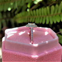 טבעת אירוסין "אוולין" זהב לבן