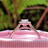 טבעת אירוסין "אוולין" זהב לבן