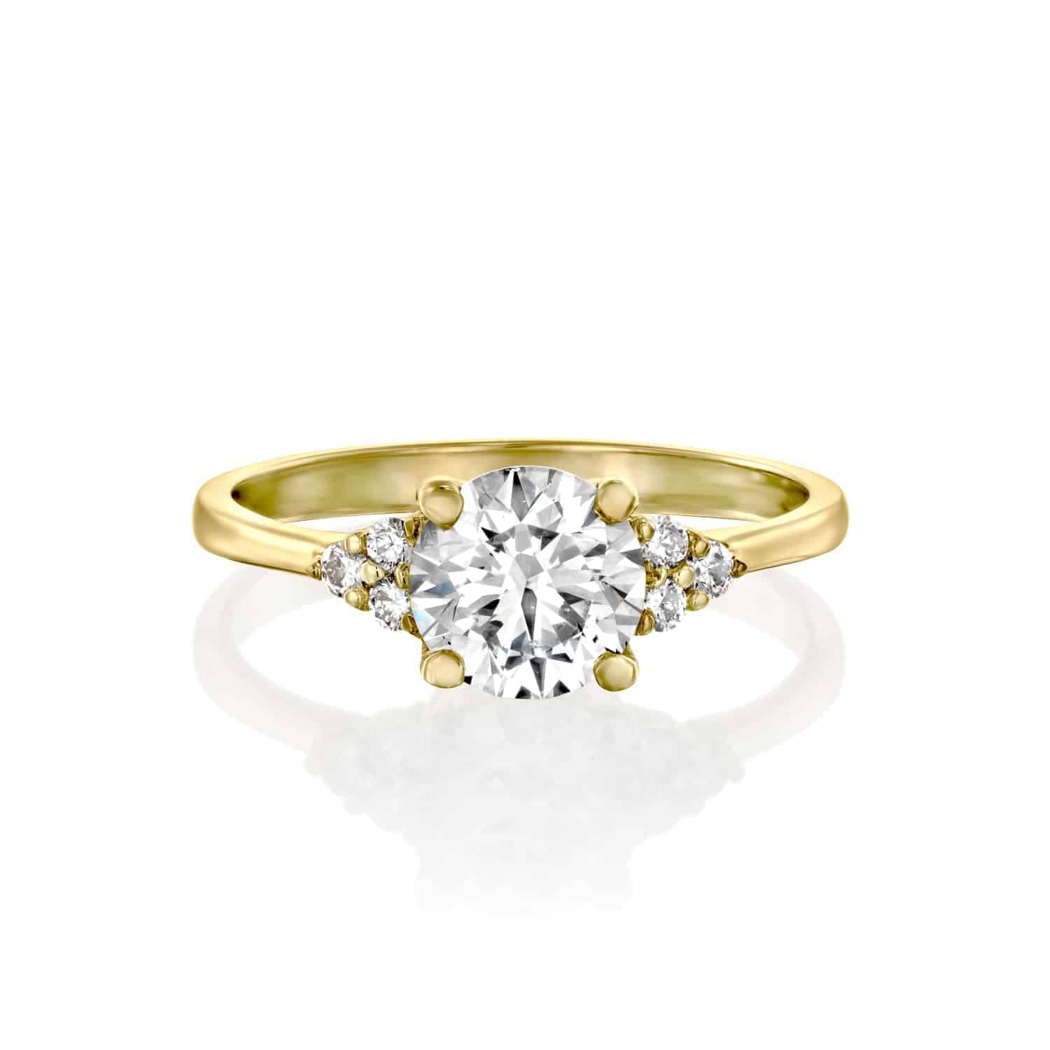 טבעת יהלום "אליסה" זהב צהוב