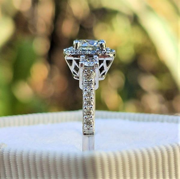 טבעת יהלום וינטאג' "הלנה" זהב לבן