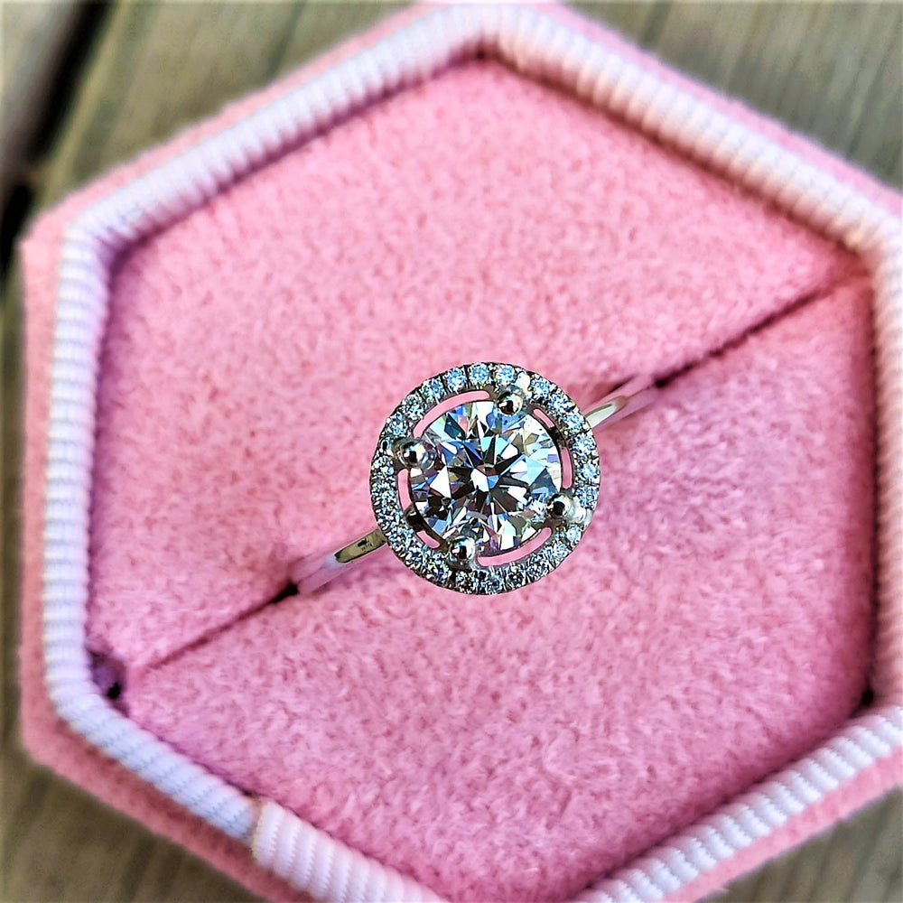 טבעת אירוסין "ליסה" זהב לבן