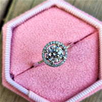 טבעת אירוסין "ליסה" זהב לבן