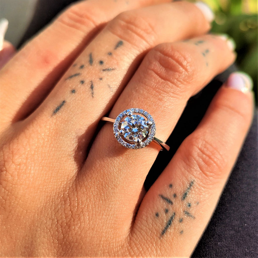 טבעת אירוסין "ליסה" זהב לבן