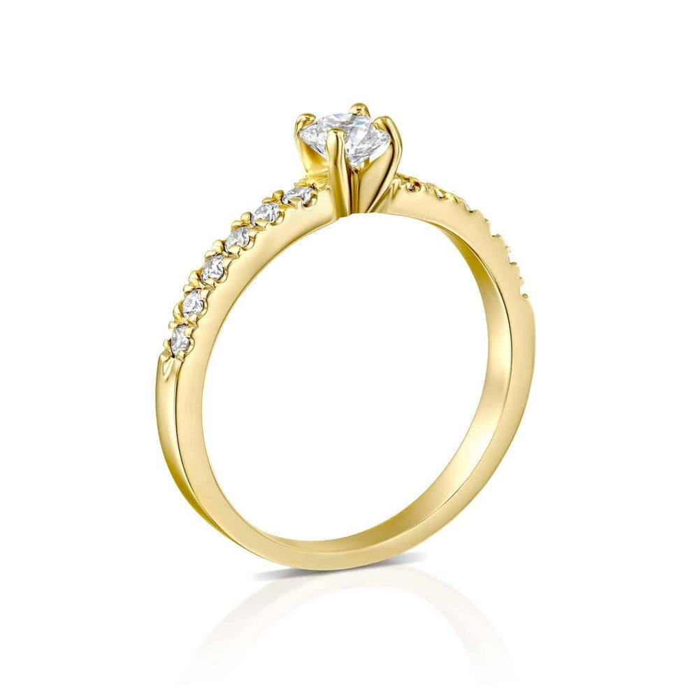 טבעת אירוסין "כריס" זהב צהוב