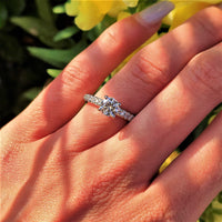 טבעת יהלום "סקיי" זהב לבן