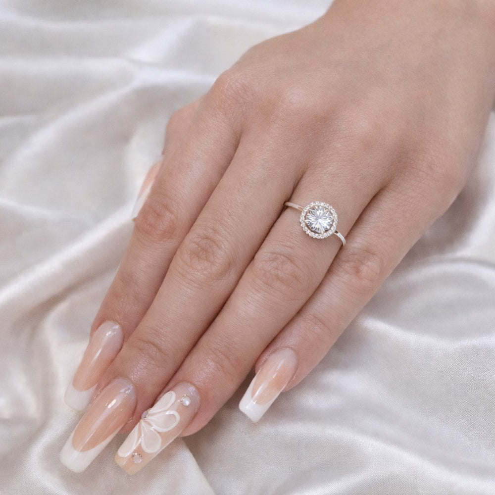 טבעת אירוסין "ליסה" זהב לבן