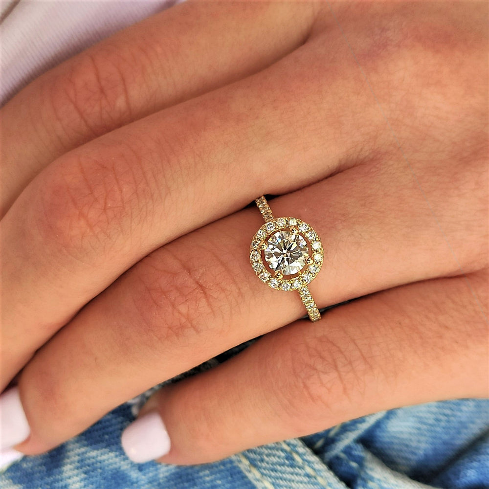 טבעת יהלומים "אריקה" זהב צהוב