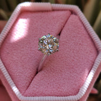 טבעת אירוסין סוליטר "הלן" זהב לבן