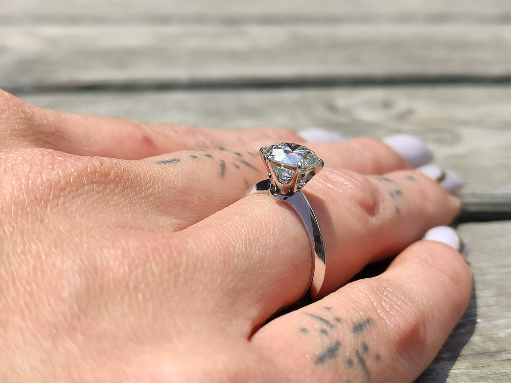 טבעת אירוסין סוליטר "הלן" זהב לבן