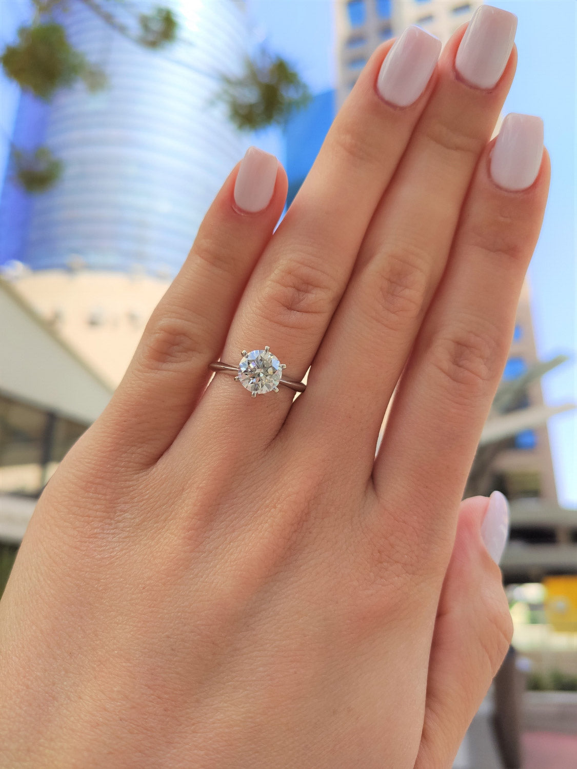 טבעת אירוסין סוליטר "הלן" זהב לבן