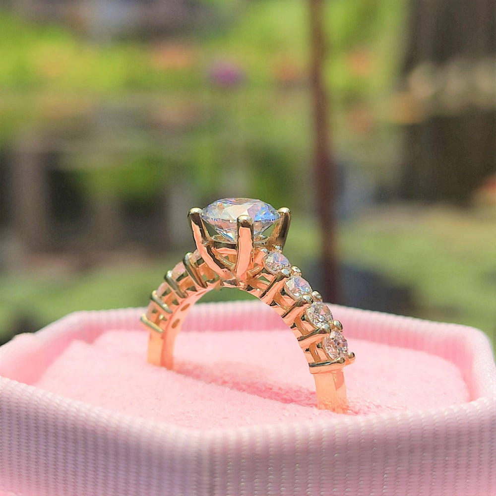 טבעת אירוסין "אן" זהב לבן