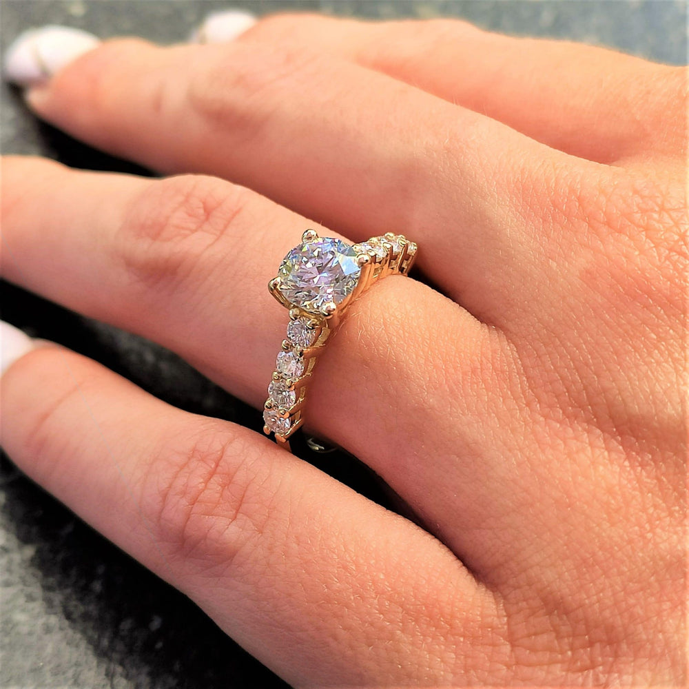 טבעת אירוסין "אן" זהב לבן