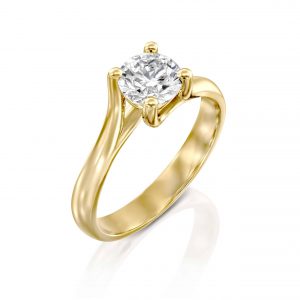 טבעת יהלום "מיה" זהב צהוב
