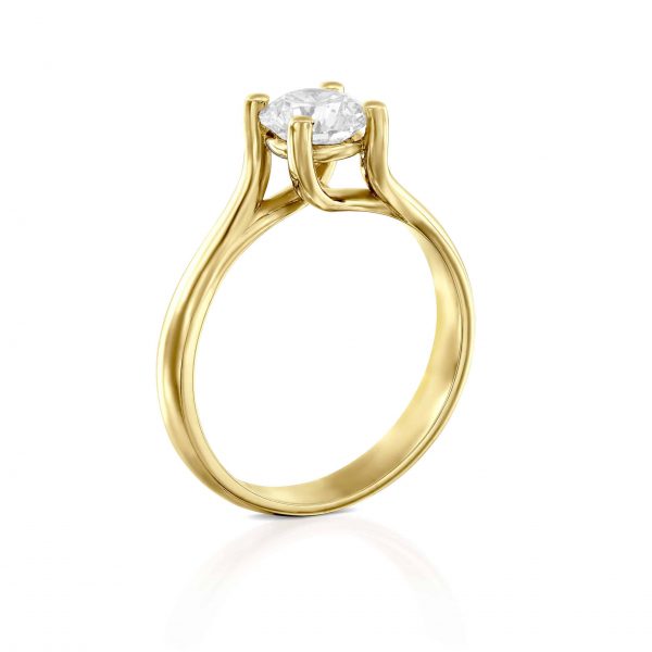 טבעת יהלום "מיה" זהב צהוב