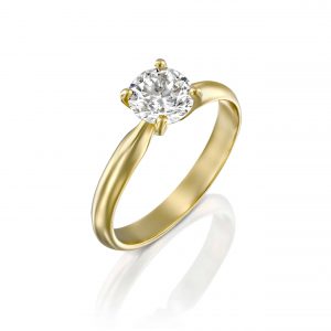 טבעת אירוסין "ברנדה" זהב צהוב