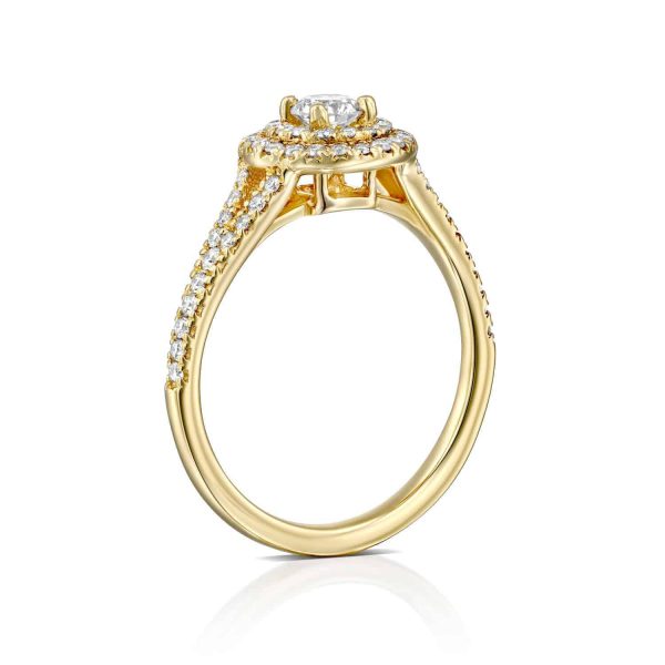 טבעת אירוסין "קפרי" זהב צהוב