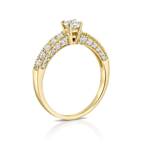 טבעת אירוסין "אוליביה" זהב צהוב
