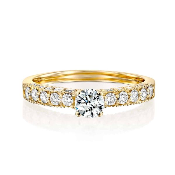 טבעת אירוסין "אוליביה" זהב צהוב