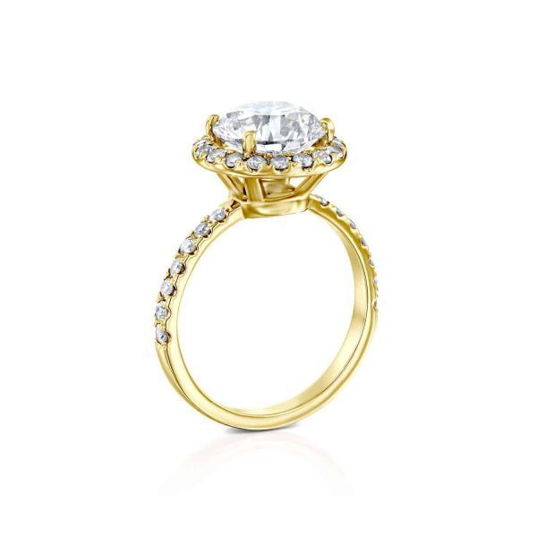 טבעת יהלומים "קריסטין" זהב צהוב