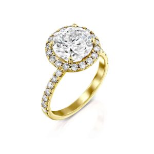 טבעת יהלומים "קריסטין" זהב צהוב
