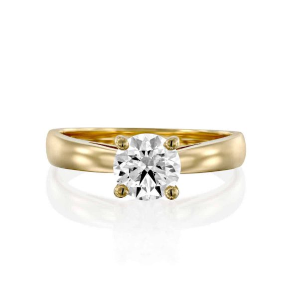 טבעת יהלום "ויקטוריה" זהב צהוב
