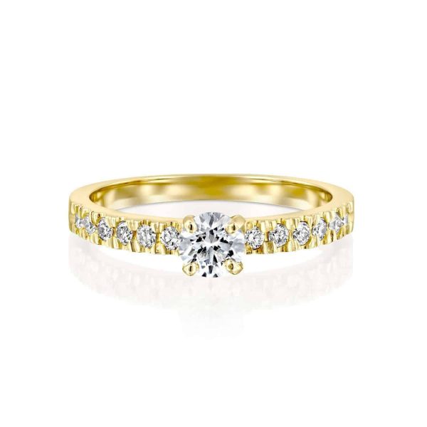 טבעת אירוסין "כריס" זהב צהוב
