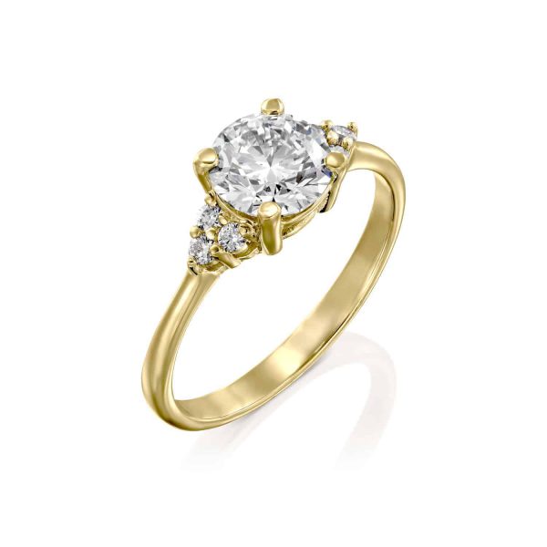 טבעת יהלום "אליסה" זהב צהוב