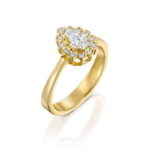 טבעת יהלומים "נטלי" זהב צהוב