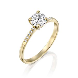 טבעת אירוסין "אנדריאה" זהב צהוב