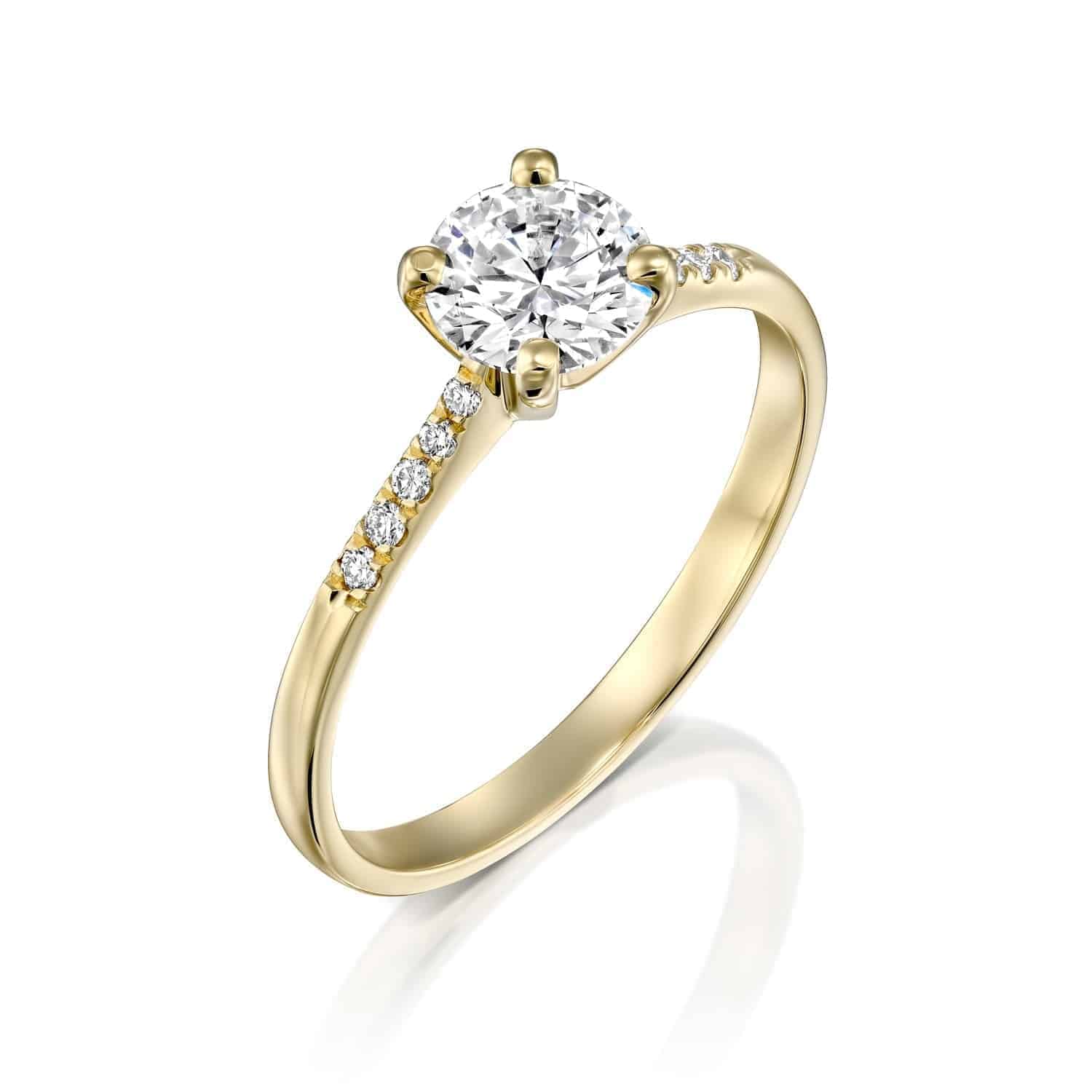 טבעת אירוסין זהב צהוב "אנדריאה"