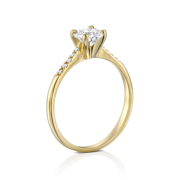 טבעת אירוסין "אנדריאה" זהב צהוב