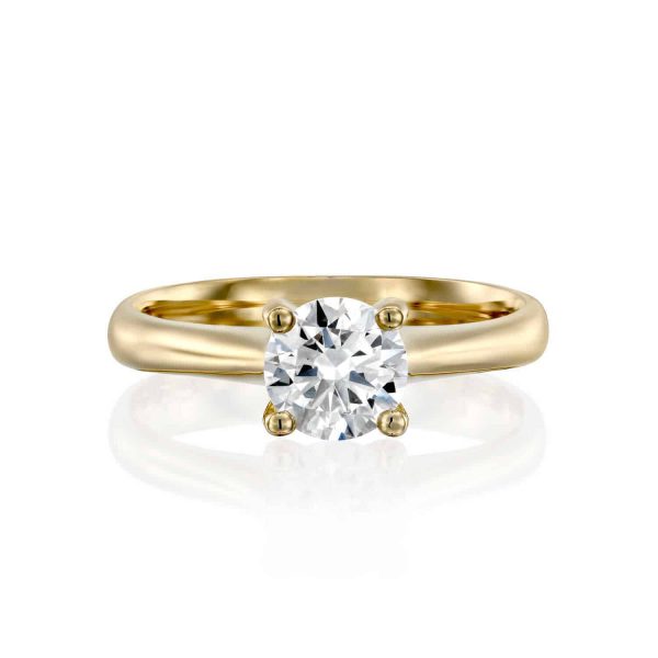 טבעת יהלום מעבדה "ליב" זהב צהוב