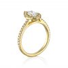 טבעת אירוסין "מלאני" יהלום טיפה זהב צהוב