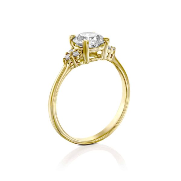 טבעת יהלום "אליסה" זהב צהוב
