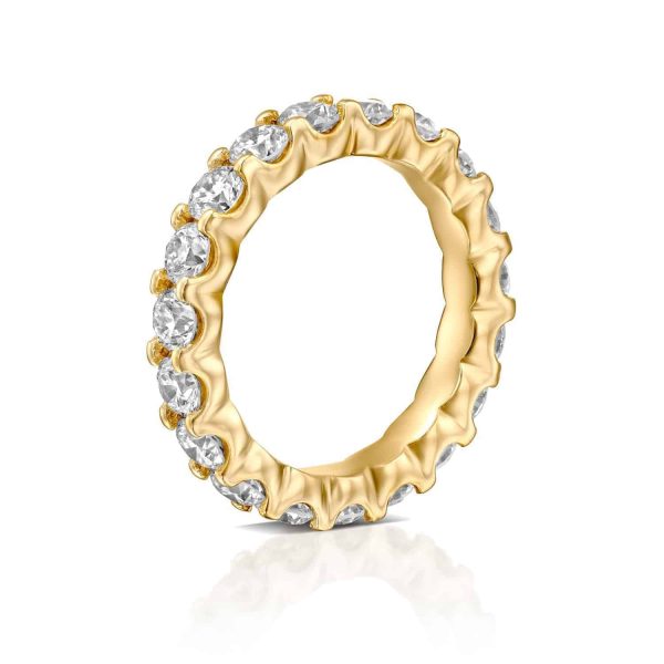 טבעת איטרניטי משובצת זהב צהוב