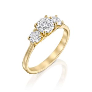 טבעת יהלומים "מגי" זהב צהוב