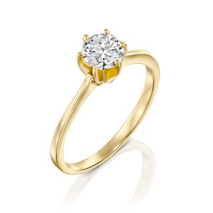טבעת אירוסין "שאנון" זהב צהוב